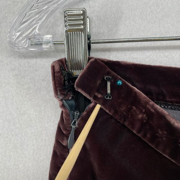 ALBERT CAPRARO Skirt 10 Velvet A-Line Flare Midi Side Zip Boho Purple Vtg - Picture 8 of 13